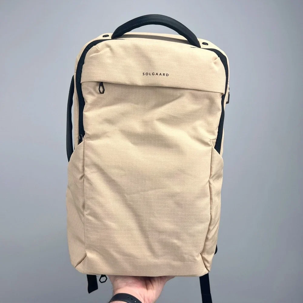 Solgaard‎ The Endeavor Backpack Sand Beige Laptop Travel Bag Mens NWOT